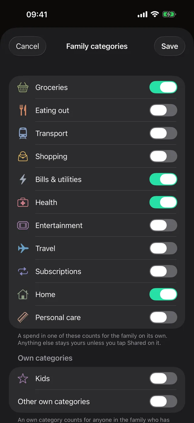Family categories: the ones that count for the family on their own
