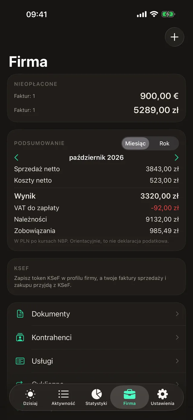 Zakładka Firma: kto jeszcze nie zapłacił